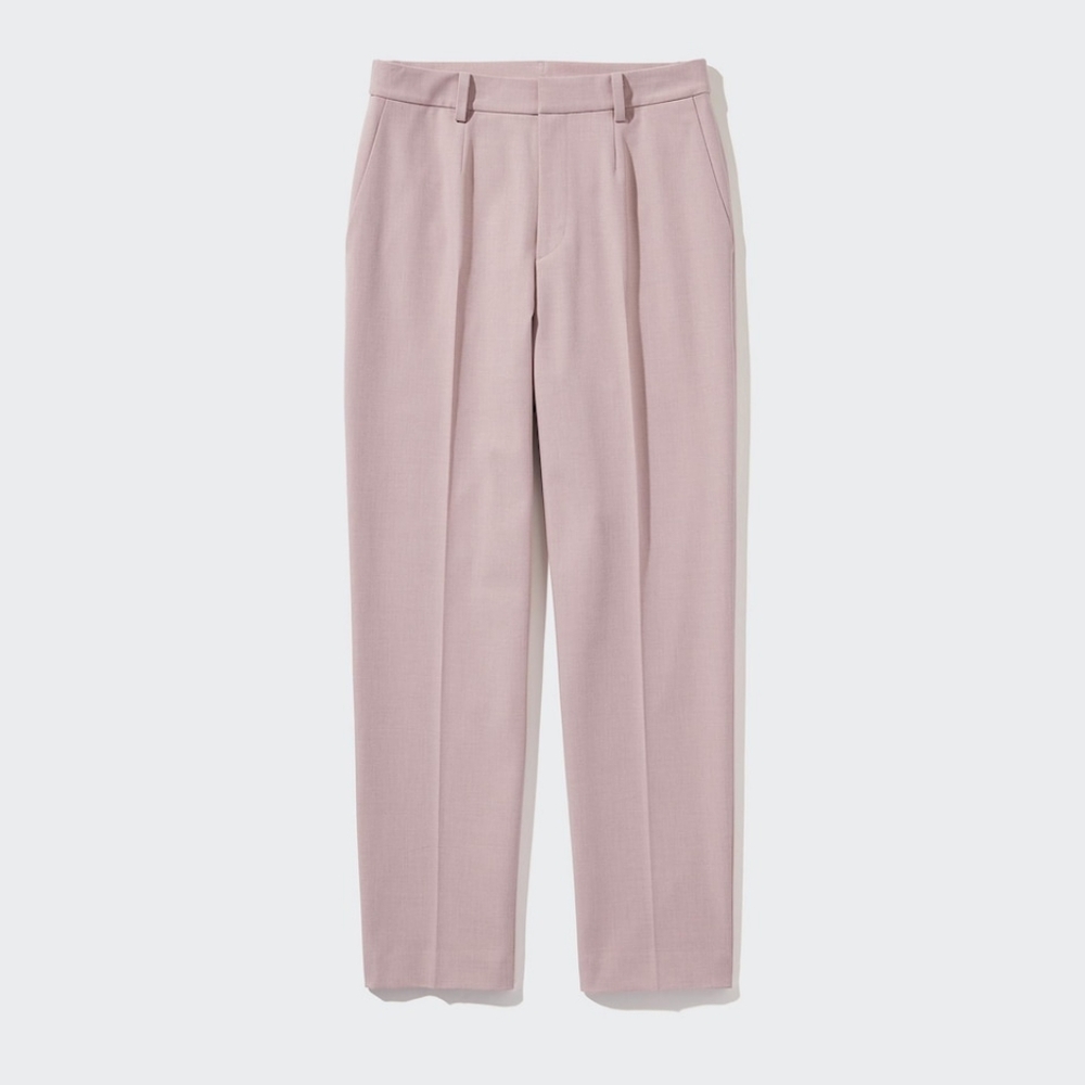 Uniqlo Dusty Pink Work Trousers With 2-Way Stretch (XS)